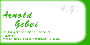 arnold gebei business card